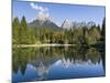 Lago Welsperg. Valle del Canali in the mountain range Pale di San Martino, Italy.-Martin Zwick-Mounted Photographic Print