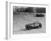 Lagonda and Alfa Romeo on the banking at the JCC Double Twelve Race, Brooklands, Surrey, 1929-Bill Brunell-Framed Photographic Print