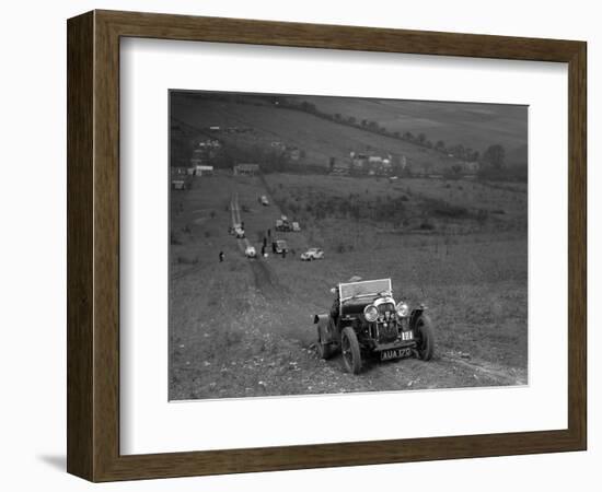 Lagonda Rapier competing in the London Motor Club Coventry Cup Trial, Knatts Hill, Kent, 1938-Bill Brunell-Framed Photographic Print