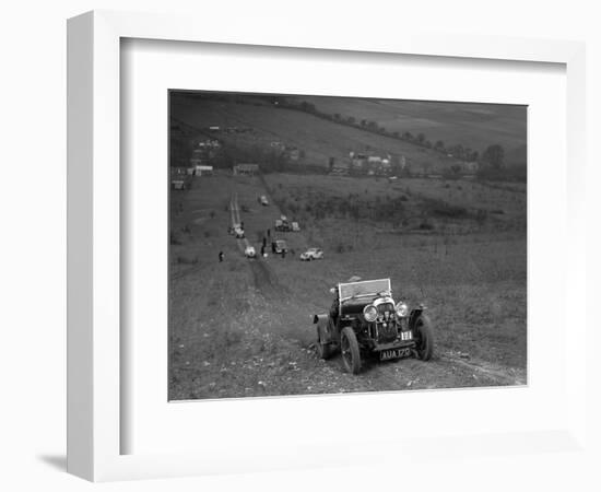 Lagonda Rapier competing in the London Motor Club Coventry Cup Trial, Knatts Hill, Kent, 1938-Bill Brunell-Framed Photographic Print