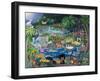 Lagoon #1 “Playmates”-Carol Salas-Framed Giclee Print