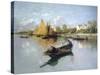 Lagoon, 1888-Guglielmo Ciardi-Stretched Canvas