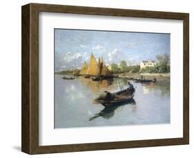 Lagoon, 1888-Guglielmo Ciardi-Framed Giclee Print