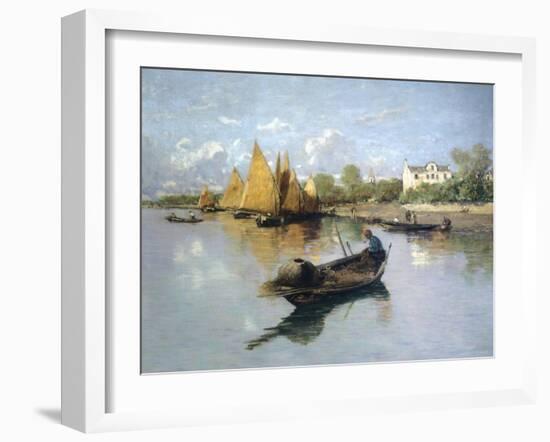 Lagoon, 1888-Guglielmo Ciardi-Framed Giclee Print