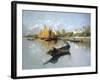 Lagoon, 1888-Guglielmo Ciardi-Framed Giclee Print