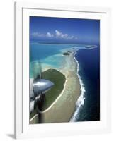 Lagoon and Beach, Aitutaki, Cook Islands-Walter Bibikow-Framed Photographic Print
