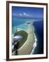 Lagoon and Beach, Aitutaki, Cook Islands-Walter Bibikow-Framed Photographic Print