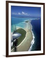 Lagoon and Beach, Aitutaki, Cook Islands-Walter Bibikow-Framed Photographic Print