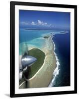 Lagoon and Beach, Aitutaki, Cook Islands-Walter Bibikow-Framed Photographic Print