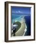 Lagoon and Beach, Aitutaki, Cook Islands-Walter Bibikow-Framed Photographic Print