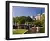 Lagoon Bridge and Swan Boat in the Public Garden, Boston, Massachusetts, United States of America-Amanda Hall-Framed Photographic Print