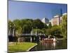 Lagoon Bridge and Swan Boat in the Public Garden, Boston, Massachusetts, United States of America-Amanda Hall-Mounted Photographic Print