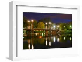 Lagoon Bridge at the Boston Public Gardens in Boston, Massachusetts.-SeanPavonePhoto-Framed Photographic Print