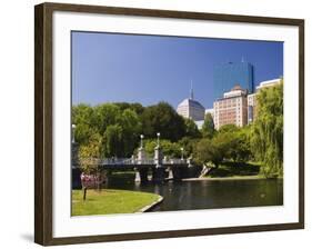 Lagoon Bridge in the Public Garden, Boston, Massachusetts, New England, USA-Amanda Hall-Framed Photographic Print