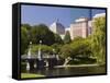 Lagoon Bridge in the Public Garden, Boston, Massachusetts, New England, USA-Amanda Hall-Framed Stretched Canvas