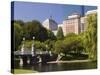 Lagoon Bridge in the Public Garden, Boston, Massachusetts, New England, USA-Amanda Hall-Stretched Canvas