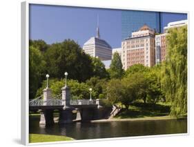 Lagoon Bridge in the Public Garden, Boston, Massachusetts, New England, USA-Amanda Hall-Framed Photographic Print