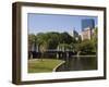 Lagoon Bridge in the Public Garden, Boston, Massachusetts, USA-Amanda Hall-Framed Photographic Print