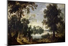 Lagoon Landscape, 17th century,-Sebastian Vrancx-Mounted Giclee Print