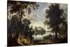 Lagoon Landscape, 17th century,-Sebastian Vrancx-Stretched Canvas