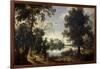 Lagoon Landscape, 17th century,-Sebastian Vrancx-Framed Giclee Print