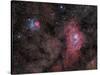 Lagoon Nebula and Trifid Nebula in Sagittarius-null-Stretched Canvas