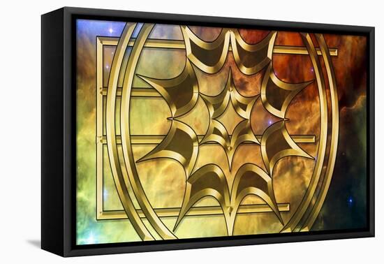 Lagoon Nebula-Art Deco Designs-Framed Stretched Canvas