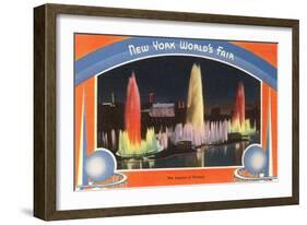Lagoon of Nations at Night, New York World's Fair, 1939-null-Framed Art Print