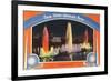 Lagoon of Nations at Night, New York World's Fair, 1939-null-Framed Art Print