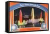 Lagoon of Nations at Night, New York World's Fair, 1939-null-Framed Stretched Canvas