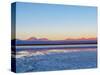 Laguna Baltinache at sunset, Salar de Atacama, Antofagasta Region, Chile, South America-Karol Kozlowski-Stretched Canvas