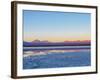 Laguna Baltinache at sunset, Salar de Atacama, Antofagasta Region, Chile, South America-Karol Kozlowski-Framed Photographic Print