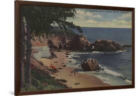 Laguna Beach, CA - Sheltered Cove on Coast-Lantern Press-Framed Art Print