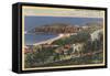 Laguna Beach, California - Aerial of Emerald Bay-Lantern Press-Framed Stretched Canvas