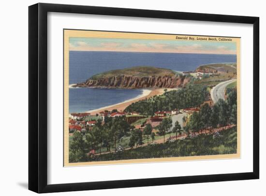 Laguna Beach, California - Aerial of Emerald Bay-Lantern Press-Framed Art Print