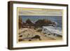 Laguna Beach, California - Aerial of the Rocky Coast-Lantern Press-Framed Art Print