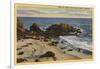 Laguna Beach, California - Aerial of the Rocky Coast-Lantern Press-Framed Art Print