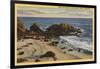Laguna Beach, California - Aerial of the Rocky Coast-Lantern Press-Framed Art Print