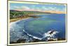 Laguna Beach, California, Aerial View of the Coves along the Coast-Lantern Press-Mounted Art Print