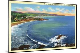 Laguna Beach, California, Aerial View of the Coves along the Coast-Lantern Press-Mounted Art Print