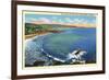 Laguna Beach, California, Aerial View of the Coves along the Coast-Lantern Press-Framed Premium Giclee Print