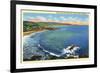 Laguna Beach, California, Aerial View of the Coves along the Coast-Lantern Press-Framed Premium Giclee Print