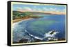 Laguna Beach, California, Aerial View of the Coves along the Coast-Lantern Press-Framed Stretched Canvas