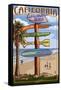 Laguna Beach, California - Destination Sign-Lantern Press-Framed Stretched Canvas