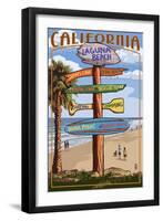 Laguna Beach, California - Destination Sign-Lantern Press-Framed Art Print