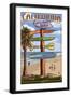 Laguna Beach, California - Destination Sign-Lantern Press-Framed Art Print