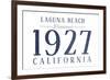 Laguna Beach, California - Established Date (Blue)-Lantern Press-Framed Art Print