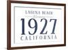 Laguna Beach, California - Established Date (Blue)-Lantern Press-Framed Art Print