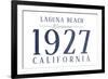 Laguna Beach, California - Established Date (Blue)-Lantern Press-Framed Art Print