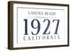 Laguna Beach, California - Established Date (Blue)-Lantern Press-Framed Art Print